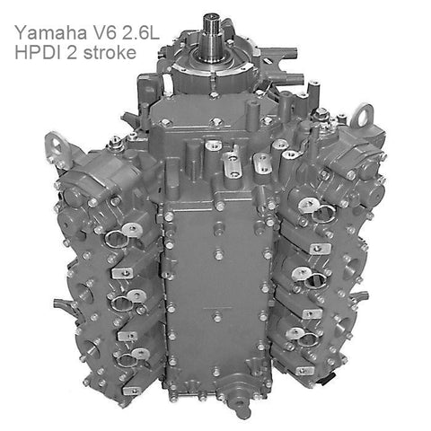 Yamaha Outboard Powerhead V-6 2.6L 2-Stroke HPDI 150, 175, 200 hp 2000-2014